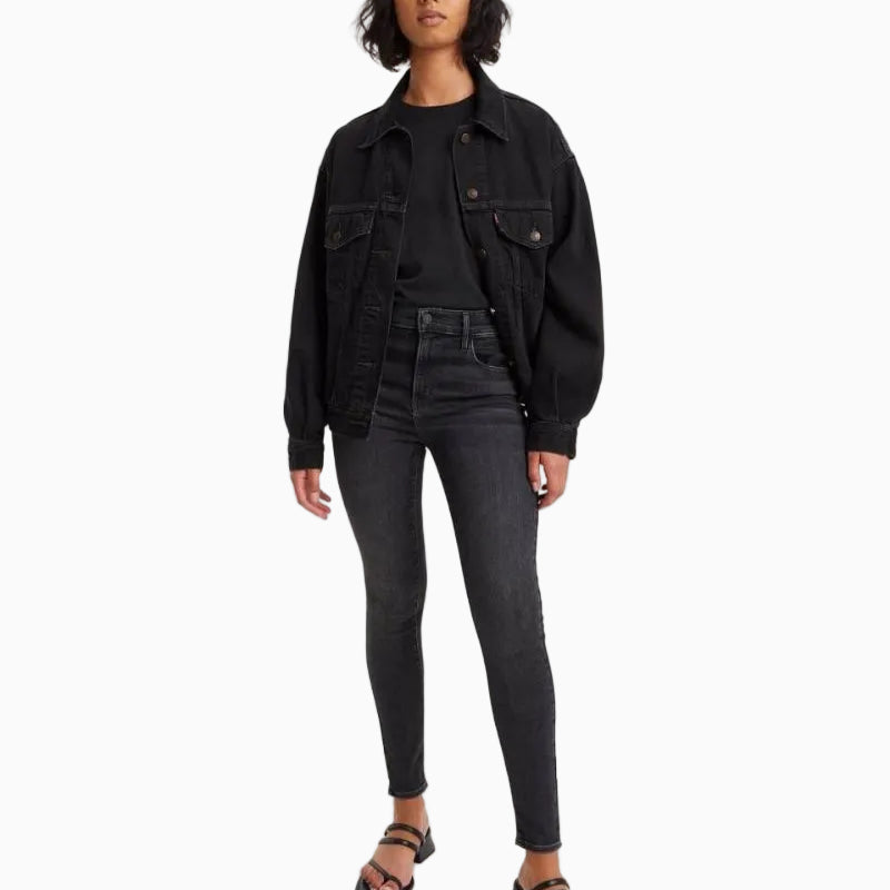 Levi's - High Rise Straight Jeans in Black