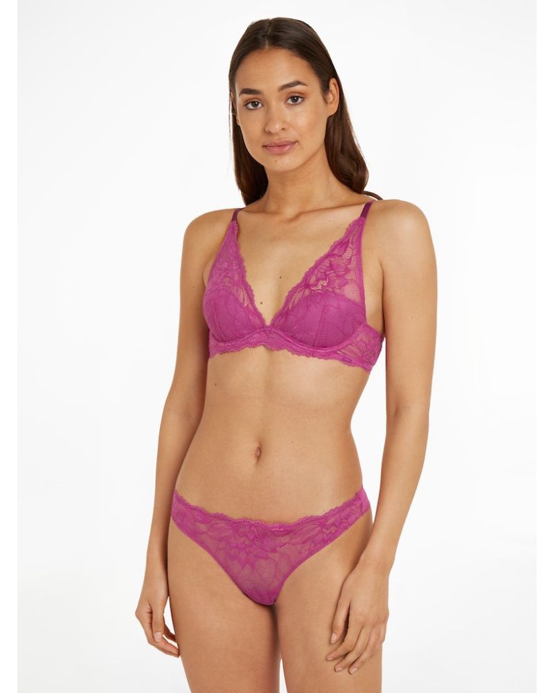 Calvin Klein - Light Lined Plunge Bra in Magenta