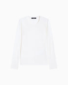 Slim fit women’s jersey top in cream with set-in sleeves