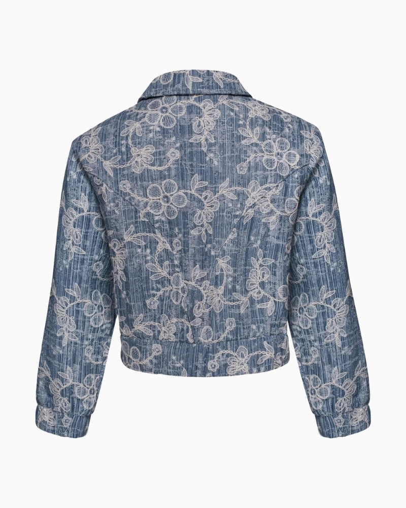 Kimara Lee Jacket Blue Denim back view