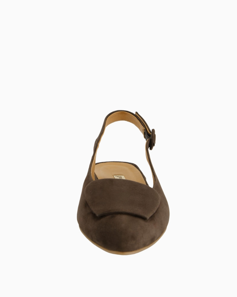 Paul Green Sling-Back Wedges in Brown front view