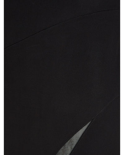 Calvin Klein - Fluid Jersey Panel Skirt in Black - Close View