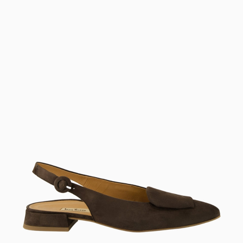 Paul Green Sling-Back Wedges in Brown side view