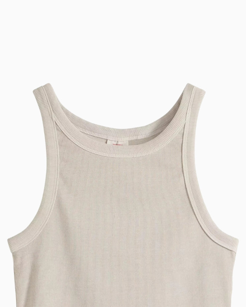 Levi’s Garment Dye Essential Racer Tank rib knit detail