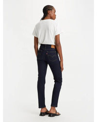 Levi's - High Rise Straight Jeans in Dark Denim - Rear View