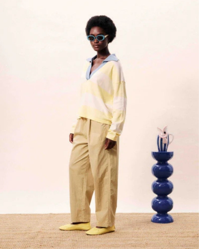 FRNCH Hydralis Butter Sweater Beurre full outfit front