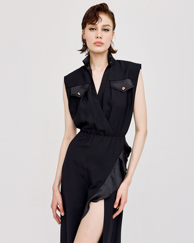 Access - Wrap Dress With Ruffles 