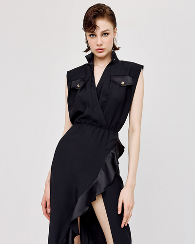 Access - Wrap Dress With Ruffles 