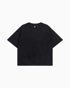 Back view of Alix graphic tee showing small bull print detail