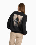 Back view of Alix photoprint sweater showing full back artwork