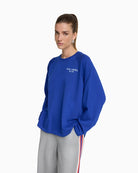 Intense blue raglan long sleeve top by Alix The Label in soft 100% cotton