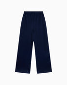 Back view of Alix wide-leg scuba jersey pants in navy