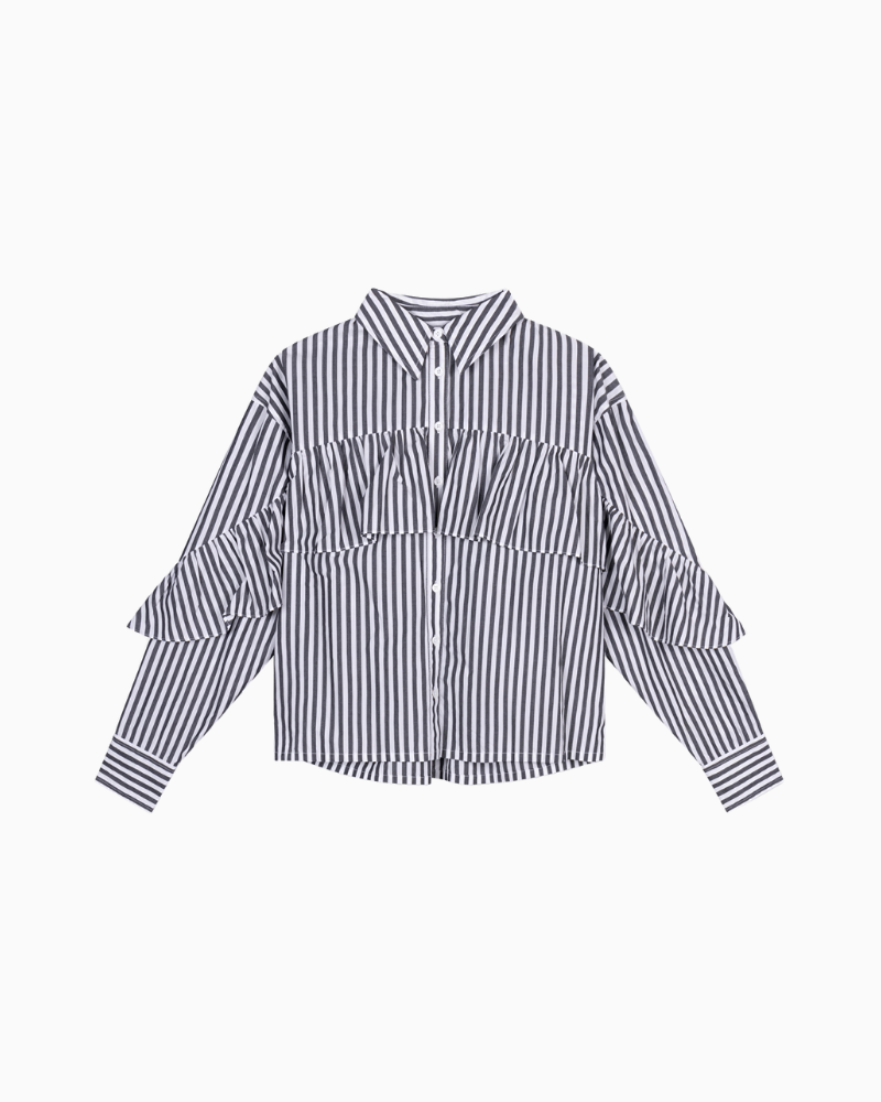 Alix The Lable - Ruffle Stripe Blouse