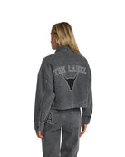 Alix The Label - Cropped Tape Denim Jacket