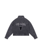 Alix The Label - Cropped Tape Denim Jacket