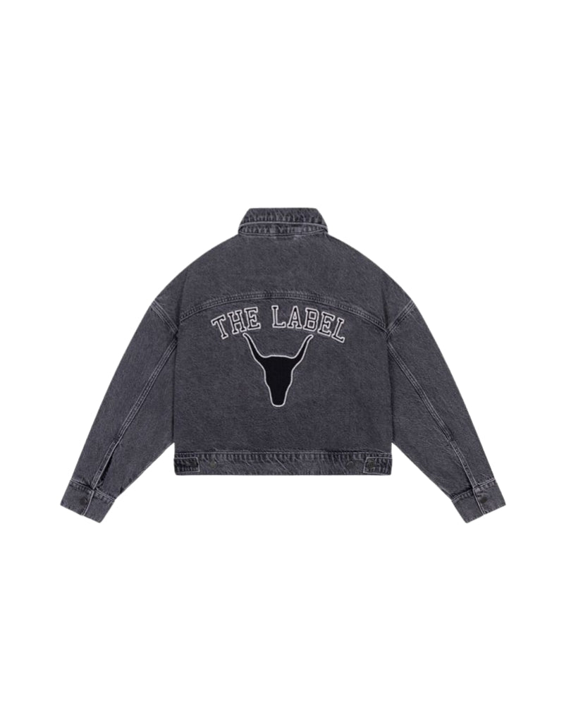Alix The Label - Cropped Tape Denim Jacket