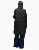 Back view of Barbour gilet showing diamond quilting and matte finish
