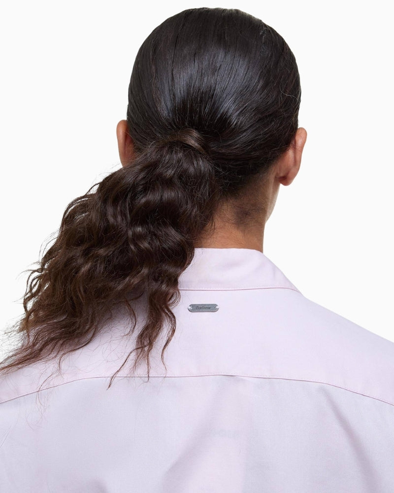 Barbour Derwent Long-Sleeved Shirt collar tartan detail – Áines Boutique