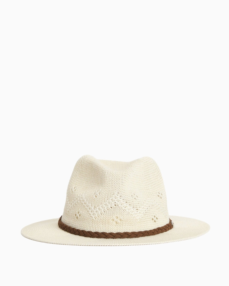 Barbour Flowerdale trilby hat cream front view – Áines Boutique