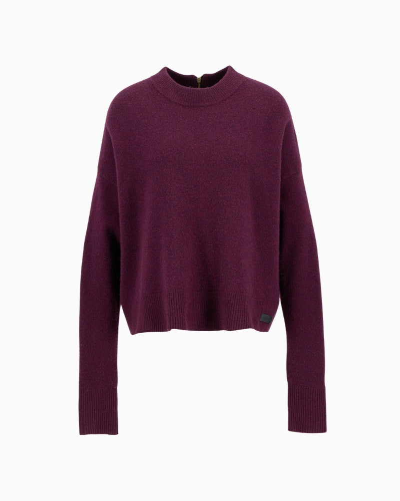 Barbour Leonie zip-up wool cardigan front view – Áines Boutique