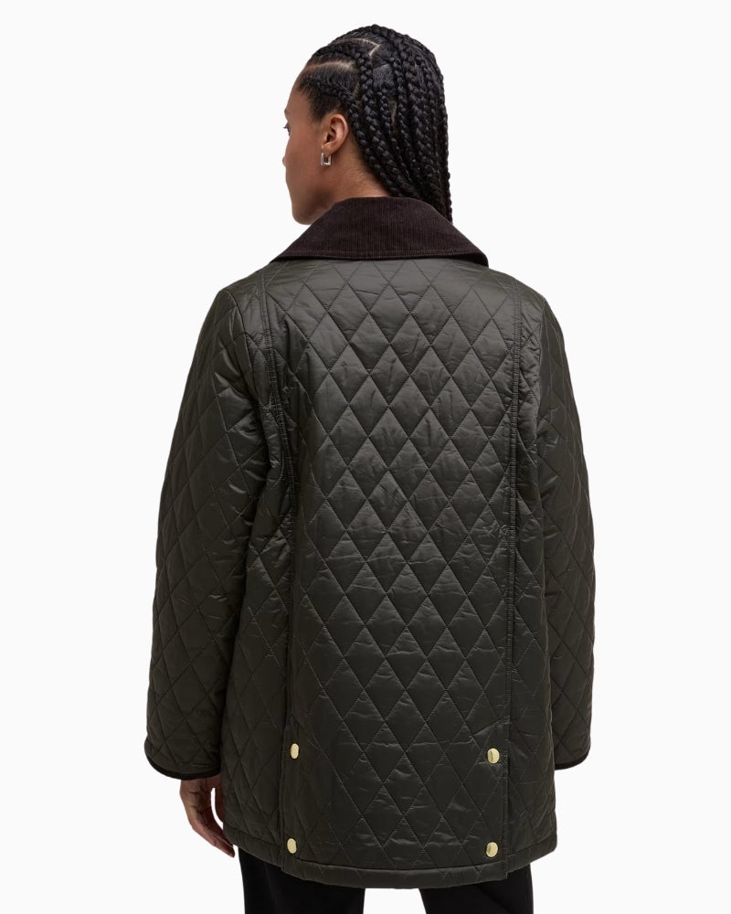 Back of Modern Beadnell jacket with studded vents for ease of movement