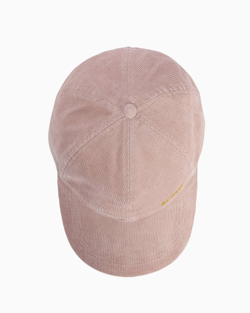 Barbour Oakley cord cap pink on white background front view – Áines Boutique