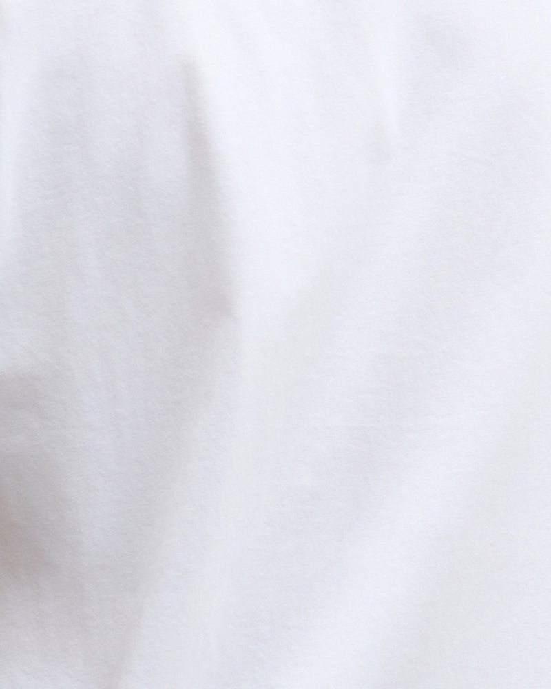Barbour Bedale T-shirt white close up view of fabric– Áines Boutique