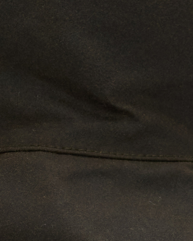 Barbour Brambling Wax Bucket Hat in Olive fabric detail