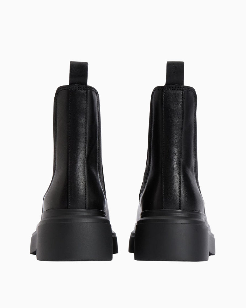 Back angle of Barbour Celina Chelsea boots in black