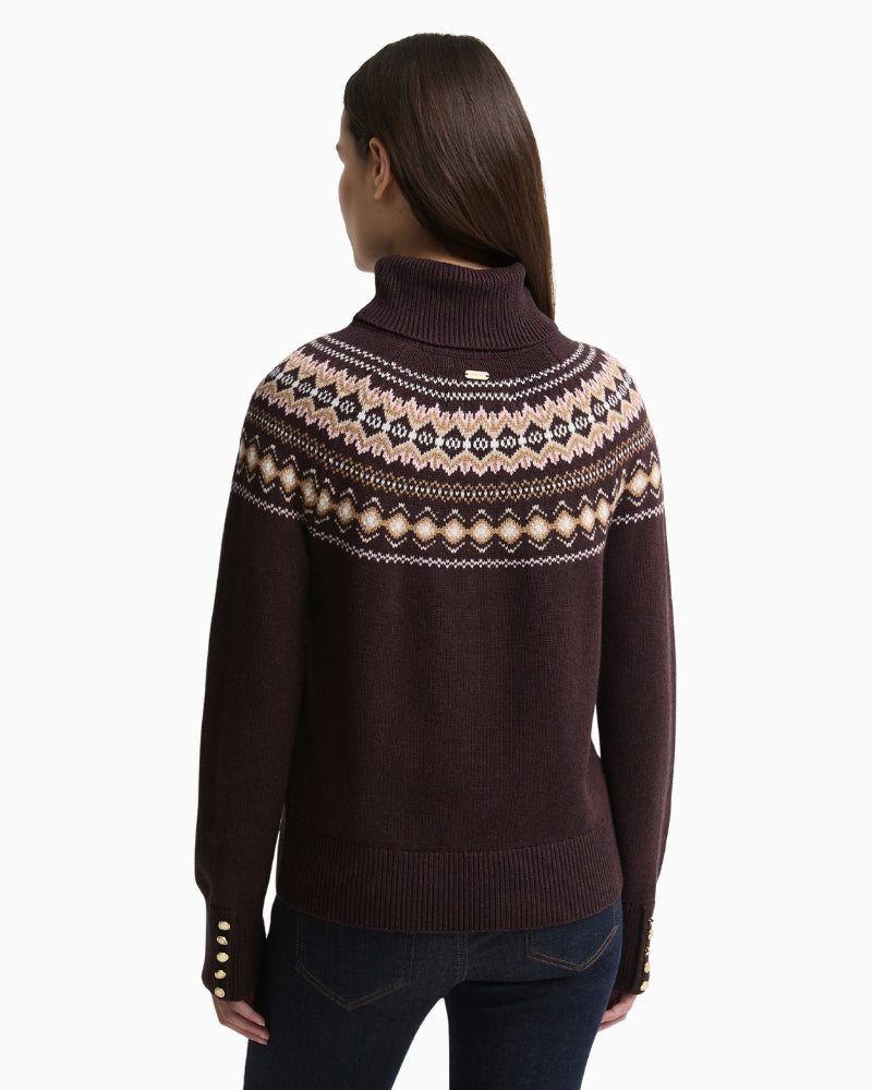 Barbour Darwen Jumper Brown back view