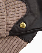 Close-up of stitching on Barbour Deanna sheepskin gloves