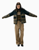 Barbour Elaine Sproof Jacket opened worn with pants and inner sweater