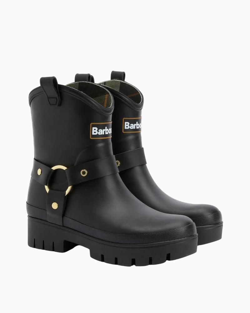 Slightly angled view showing both front and side hardware elements