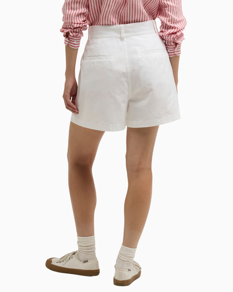 Barbour Fern shorts white back view – Áines Boutique