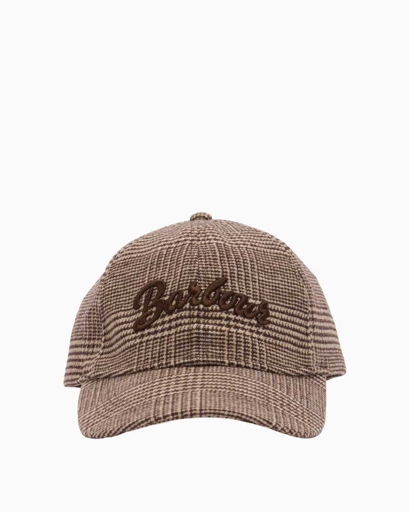 Barbour Kirkless Cap in Brown front view