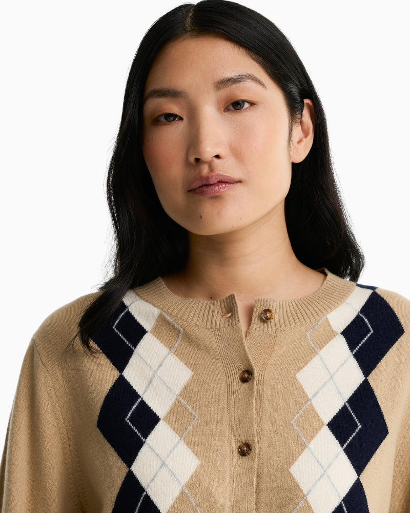 Barbour Mariana Cardigan Beige button detail
