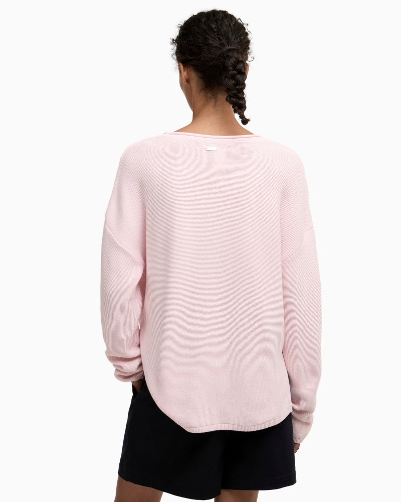 Barbour Marine knitted jumper pink, back view – Áines Boutique