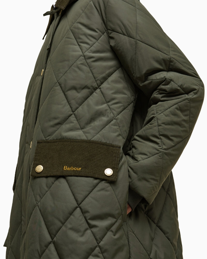 Flap pocket with subtle Barbour embroidery