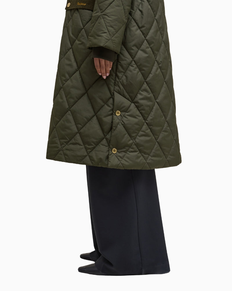 Quilted stitching pattern on side panel