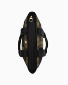 Detail of Barbour branded zip puller and XL stud closure on Mya Tote Bag