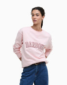 Barbour Northumberland Sweatshirt in Pink Blush front view