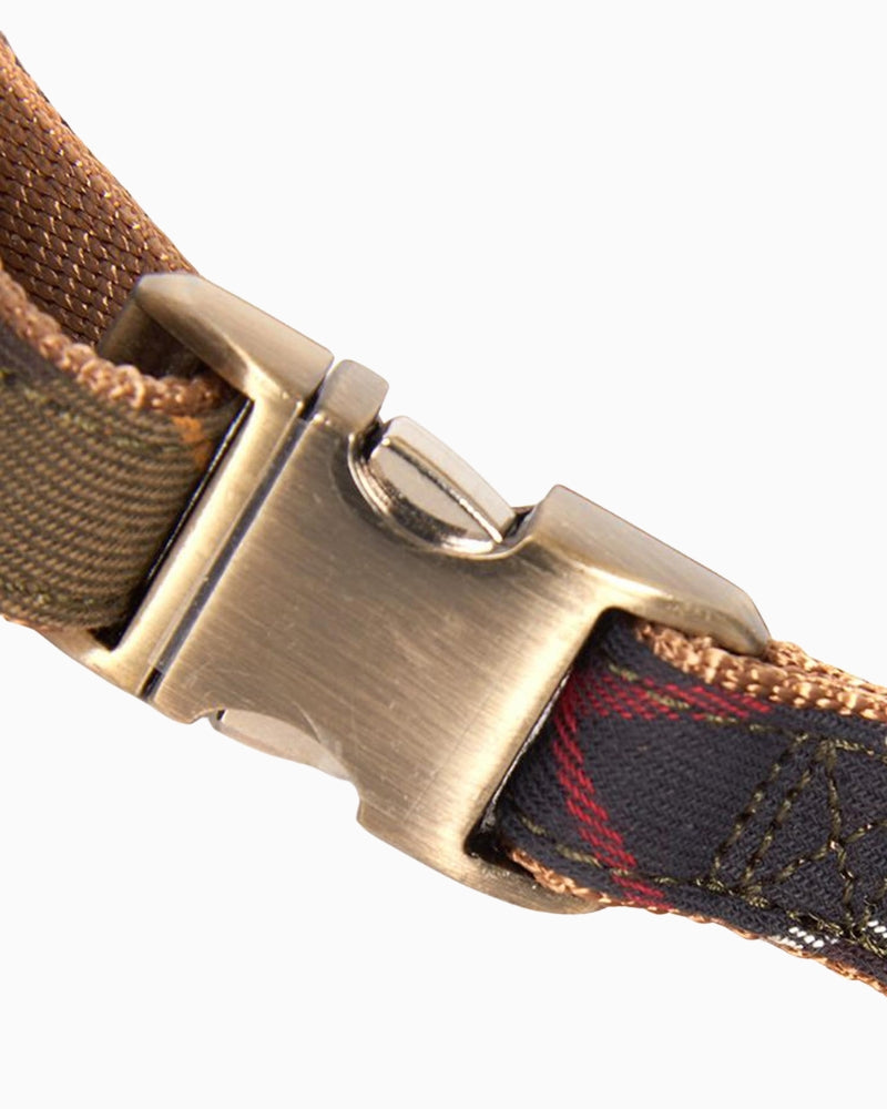 Barbour Tartan Collar with brass-effect buckle