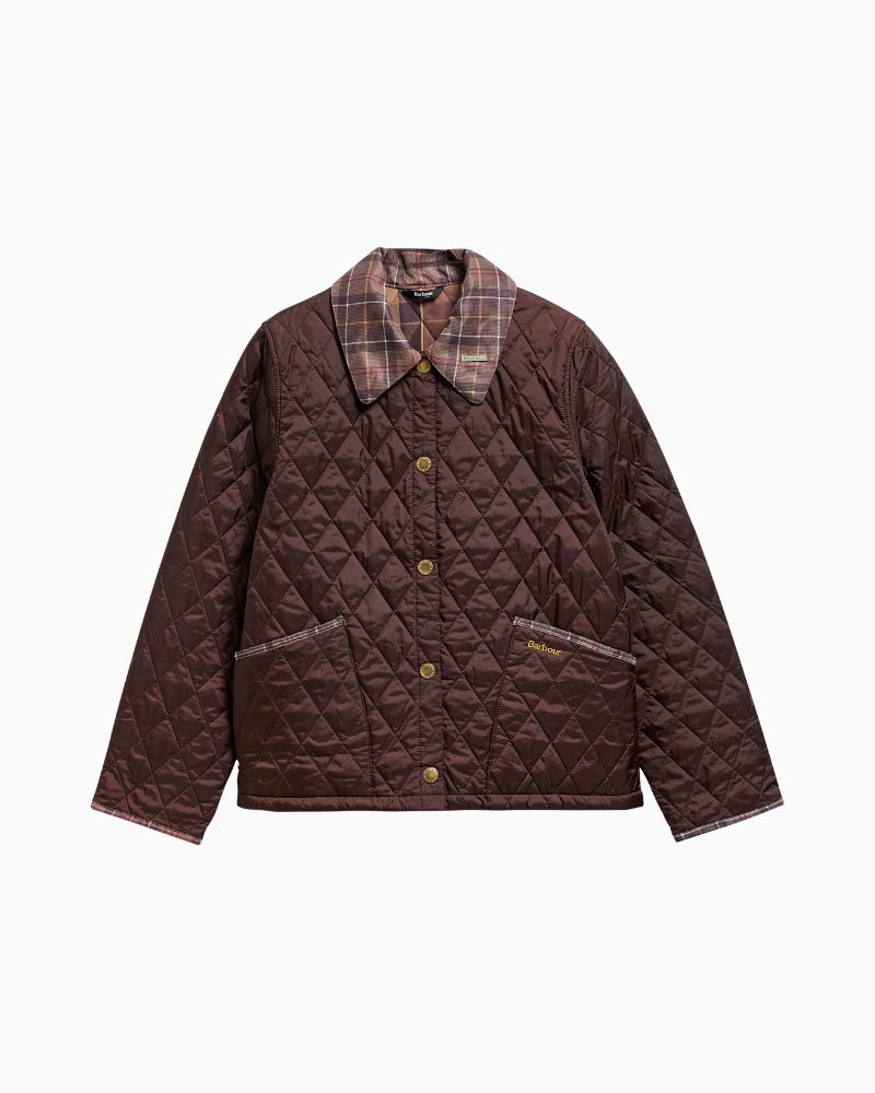 Barbour cropped jacket sleeve cuff detail quilting texture