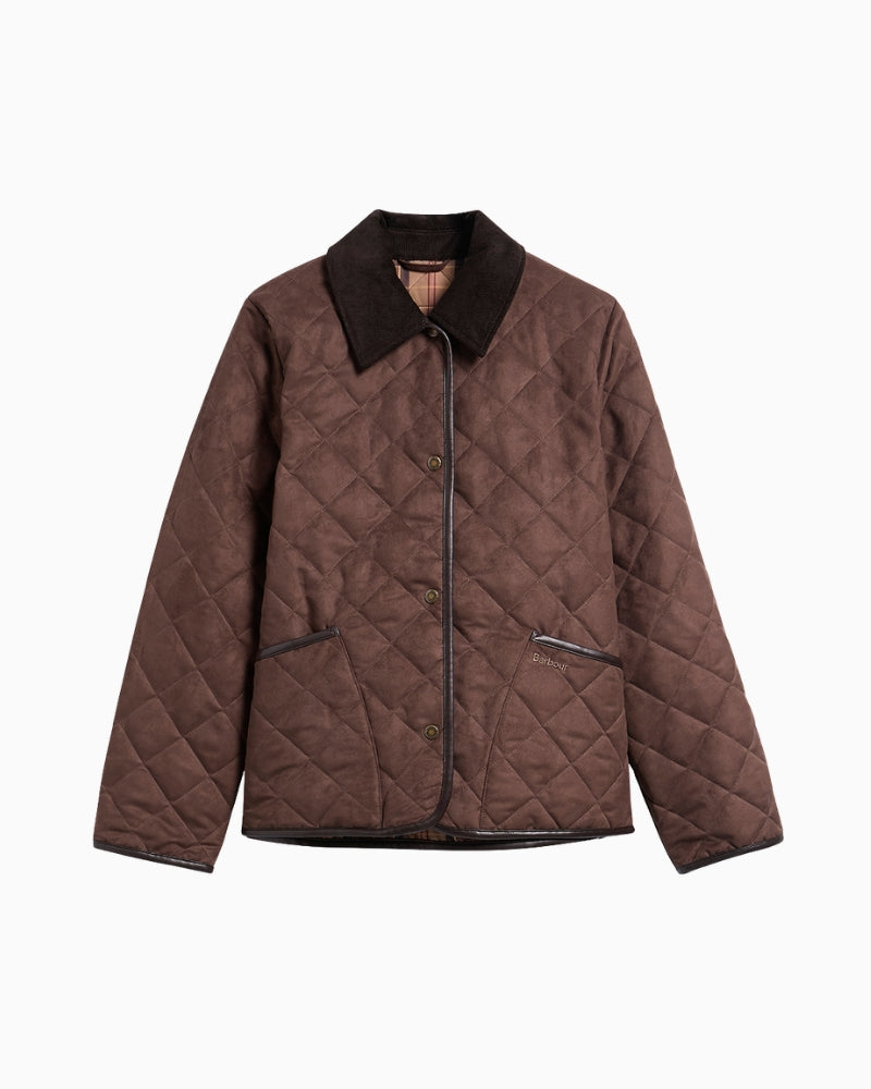 Barbour jacket sleeve cuff detail tonal trim quilting