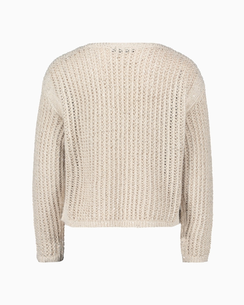 Back view of straight-fit knit jumper showing clean lines and soft finish