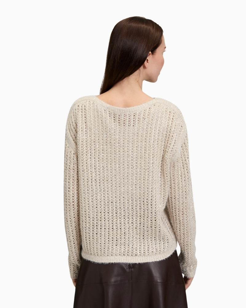 Back view of straight-fit knit jumper showing clean lines and soft finish