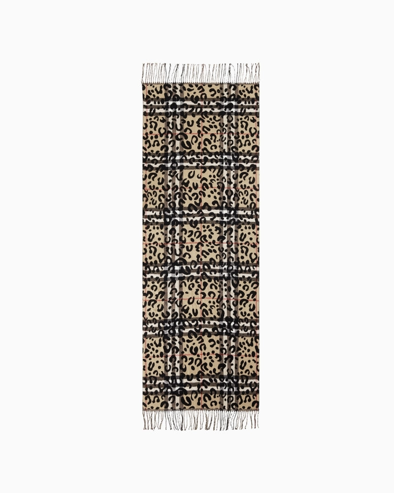 Full view of Betty Barclay patterned winter scarf in acrylic-viscose blend