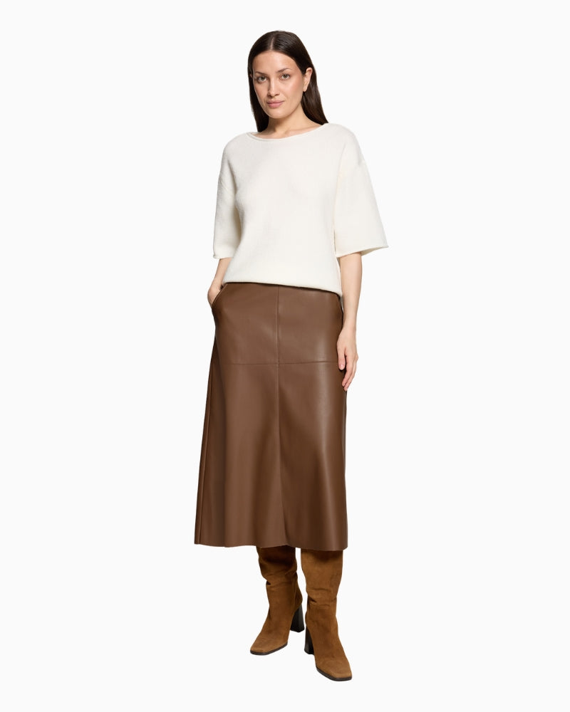 Betty Barclay A-Line Skirt in Tan styled view