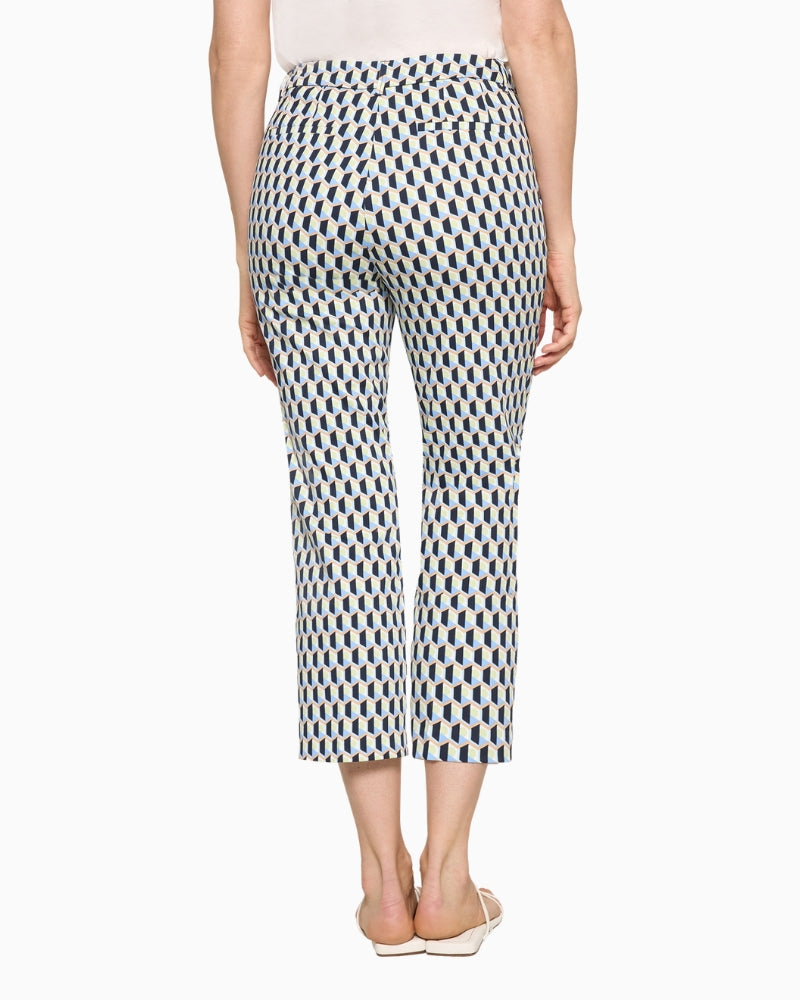 Betty Barclay Business Trousers blue green graphic back view