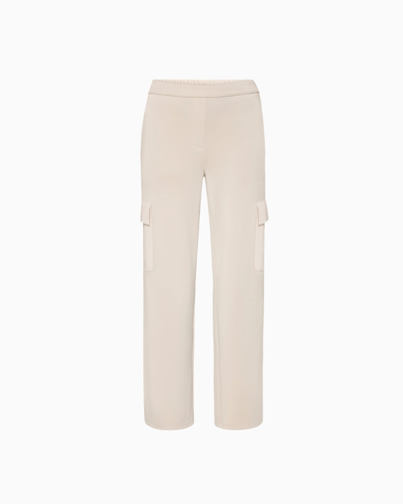 Betty Barclay jersey high waist trousers flat lay front view – Áines Boutique